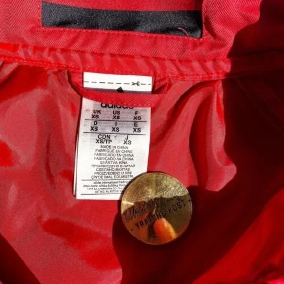 Adidas Manchester United Track Top Full Zip Bomber Jacket Red XS Extra Small